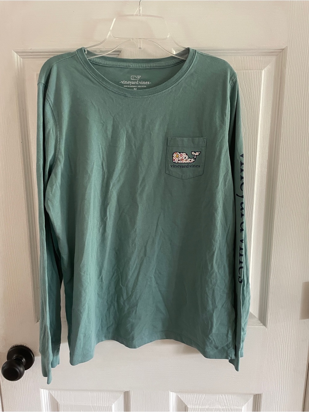Vineyard Vines Women’s long sleeved pocket fall autumn pumpkin T Shirt medium M